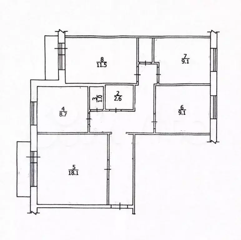 4-к кв. Томская область, Северск Северная ул., 34 (75.7 м) - Фото 2