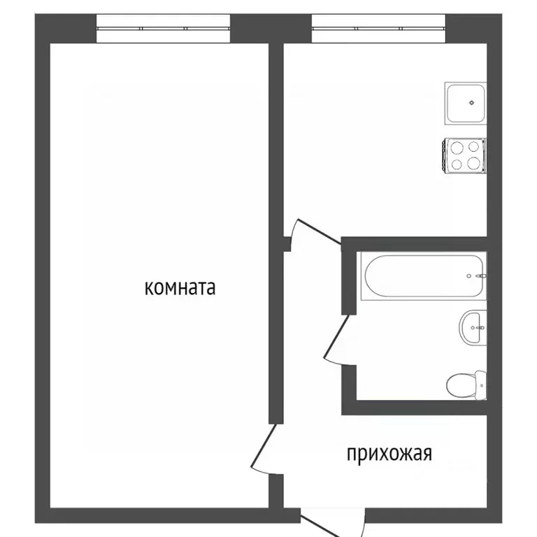 1-к кв. Тюменская область, Ишим Аникинская ул. (35.7 м) - Фото 1