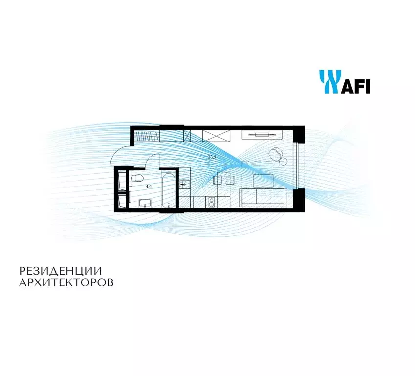 Квартира-студия: Москва, ЦАО, Басманный район, ЖК Резиденции ... - Фото 1