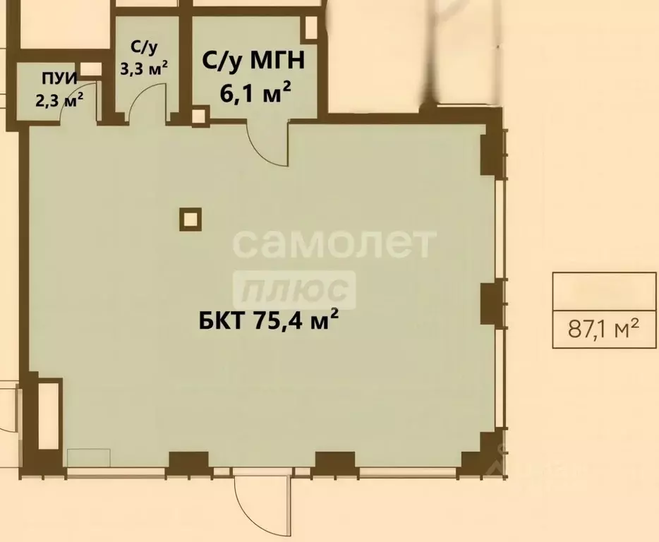 Помещение свободного назначения в Москва Озерная ул., 1к1/3 (89 м) - Фото 2