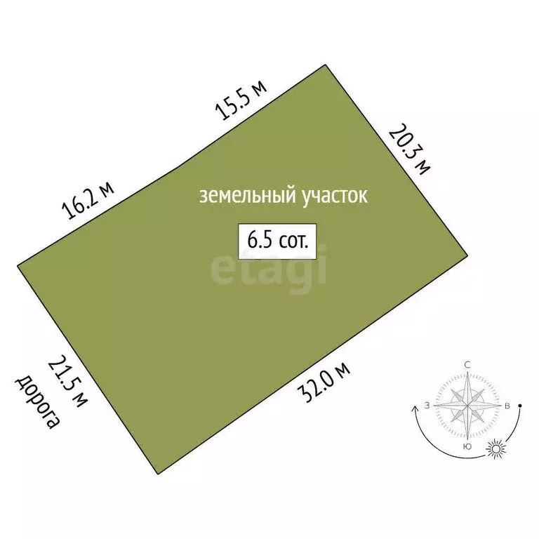 Участок в Салаирка, Нагорная улица (6.5 м) - Фото 1