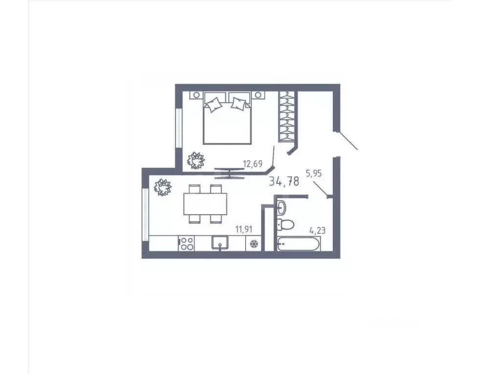 1-к кв. Оренбургская область, Оренбургский район, с. Нежинка ул. ... - Фото 1