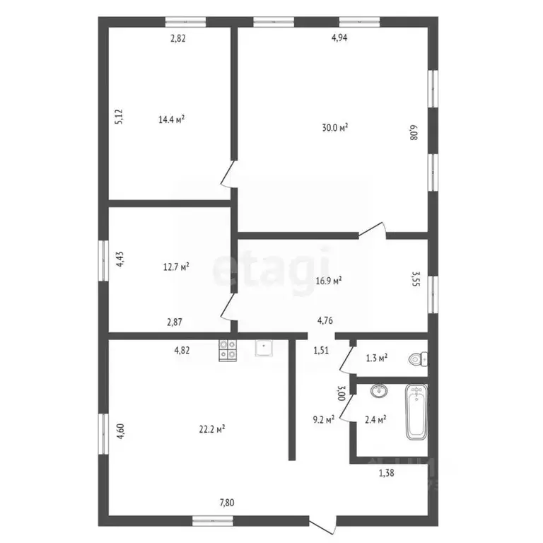 Дом в Амурская область, Благовещенск Красноармейская ул., 218 (111 м) - Фото 2