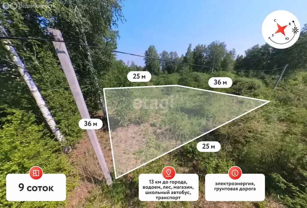 Участок в Нижнетавдинский район, СНТ Сочинские, 33-я линия (9 м) - Фото 1