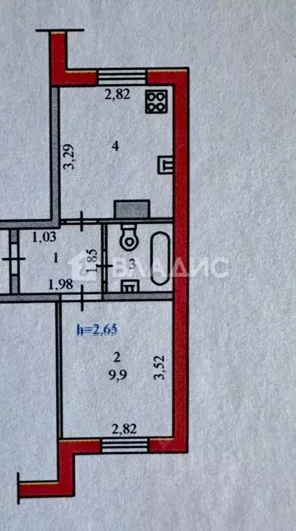 1-к кв. Пензенская область, Пенза ул. Долгорукова, 80 (25.4 м) - Фото 2