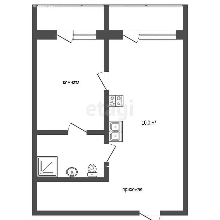 2-комнатная квартира: Гурзуф, Ялтинская улица, 14Е (64 м) - Фото 0