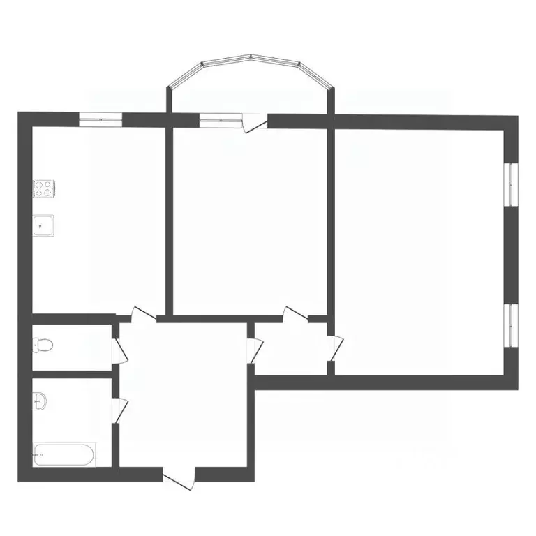 2-к кв. Тюменская область, Тюмень Антипино мкр, ул. Беловежская, 19к3 ... - Фото 2