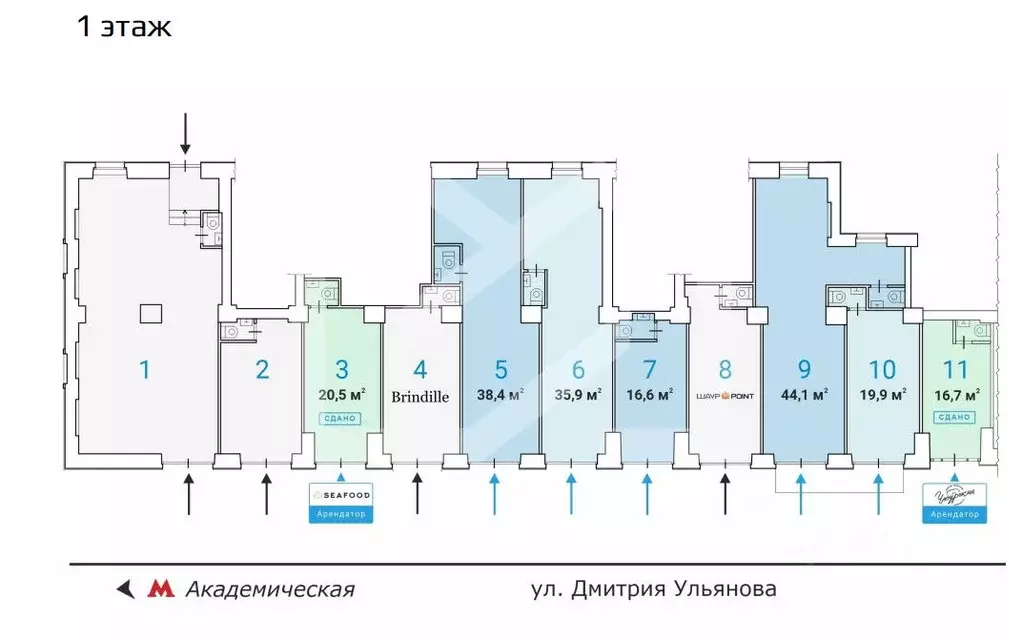 Торговая площадь в Москва ул. Дмитрия Ульянова, 10/1К1 (20 м) - Фото 1