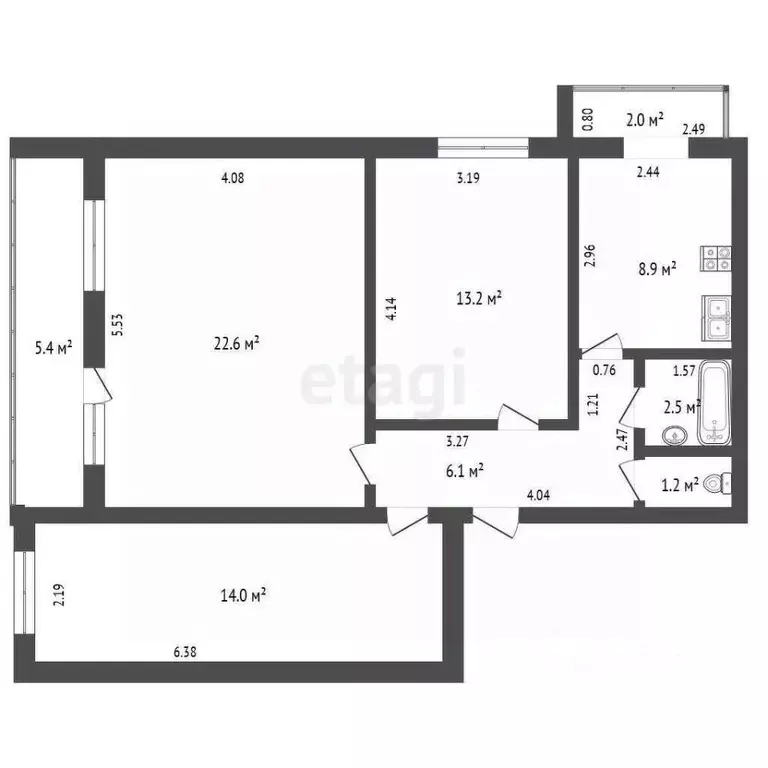 3-к кв. Ростовская область, Ростов-на-Дону ул. Шеболдаева, 54 (70.0 м) - Фото 1