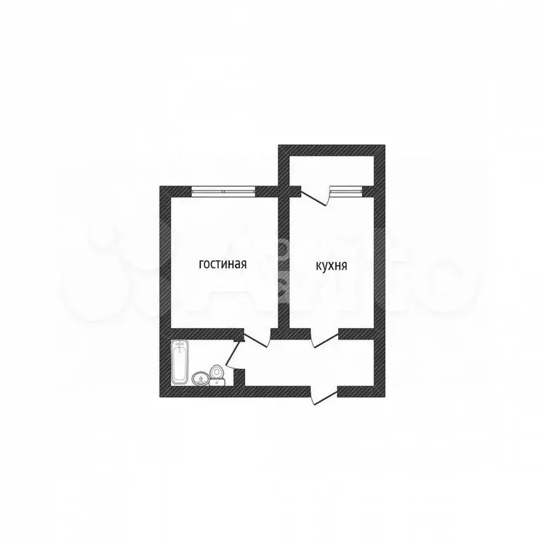 1-к. квартира, 40 м, 3/9 эт. - Фото 0
