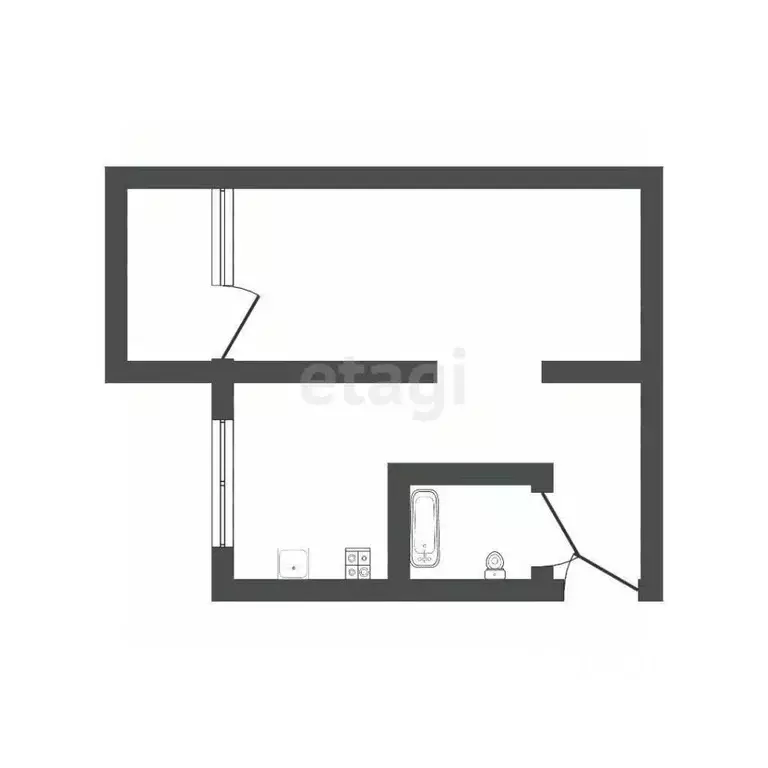1-к кв. Владимирская область, Ковров ул. Абельмана, 132 (30.0 м) - Фото 2