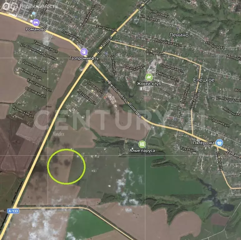 Участок в Липецкий муниципальный округ, село Ленино (3.5 м) - Фото 1