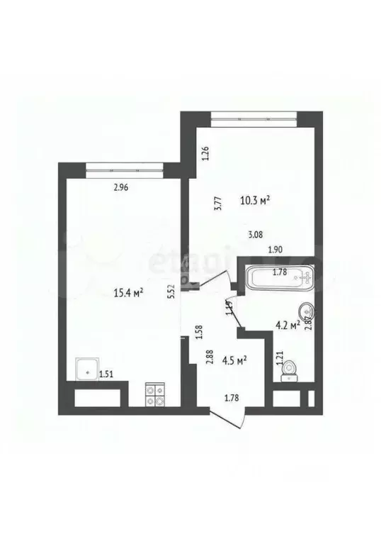 1-к кв. Тюменская область, Тюмень ул. Разведчика Кузнецова, 7 (34.0 м) - Фото 1