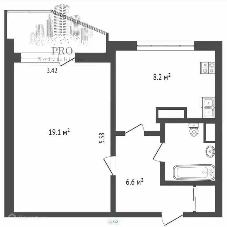 1-комнатная квартира: Ярославль, улица Лескова, 23 (37.8 м) - Фото 0