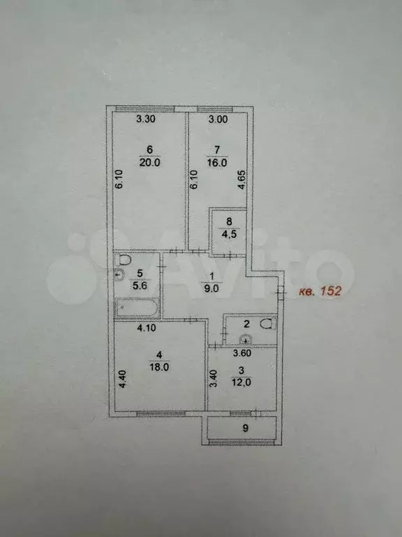 3-к. квартира, 94,1 м, 4/19 эт. - Фото 0