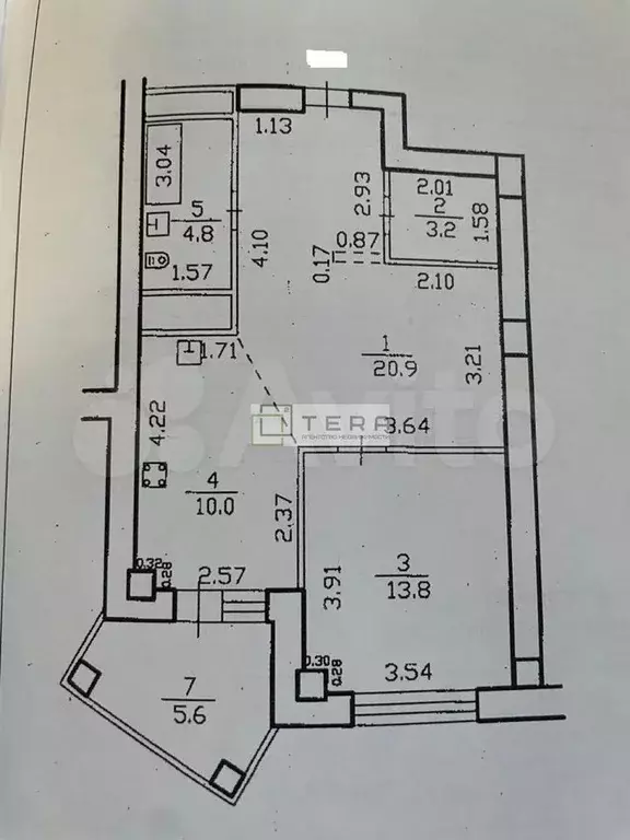 2-к. квартира, 52,7 м, 7/11 эт. - Фото 0