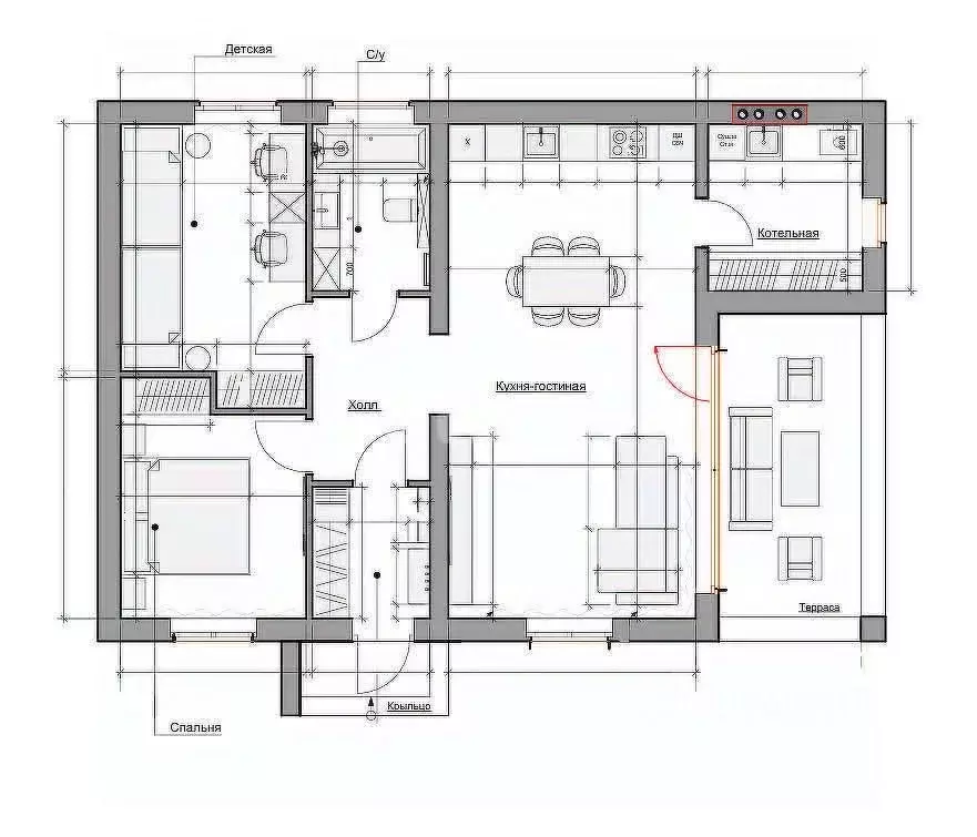 Дом в Курская область, Курский район, д. Щетинка 9 (77 м) - Фото 2