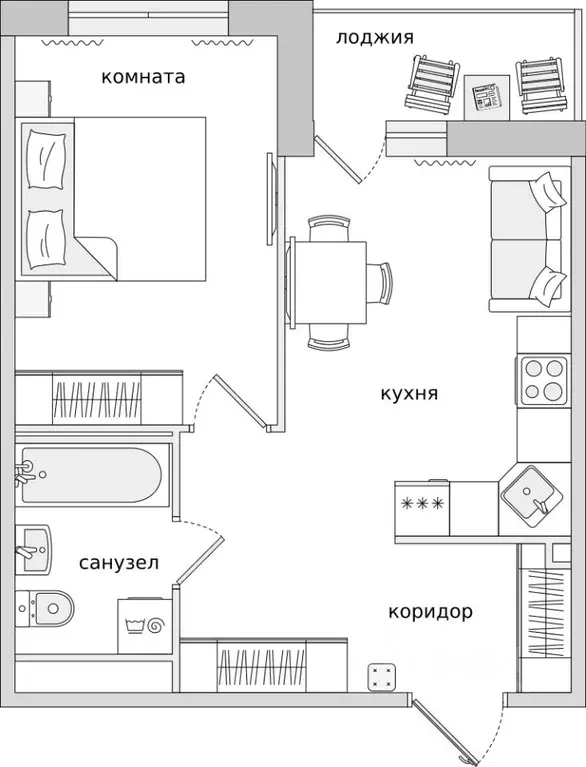 1-к кв. Санкт-Петербург пос. Парголово, Пригородный тер.,  (41.5 м) - Фото 0