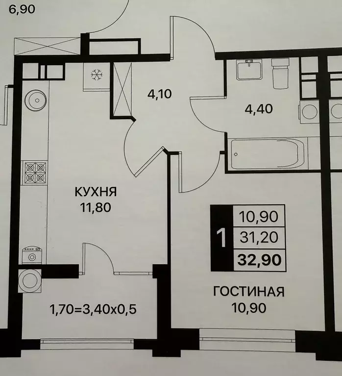 Продаётся 1-к квартира, 32 м - Фото 0
