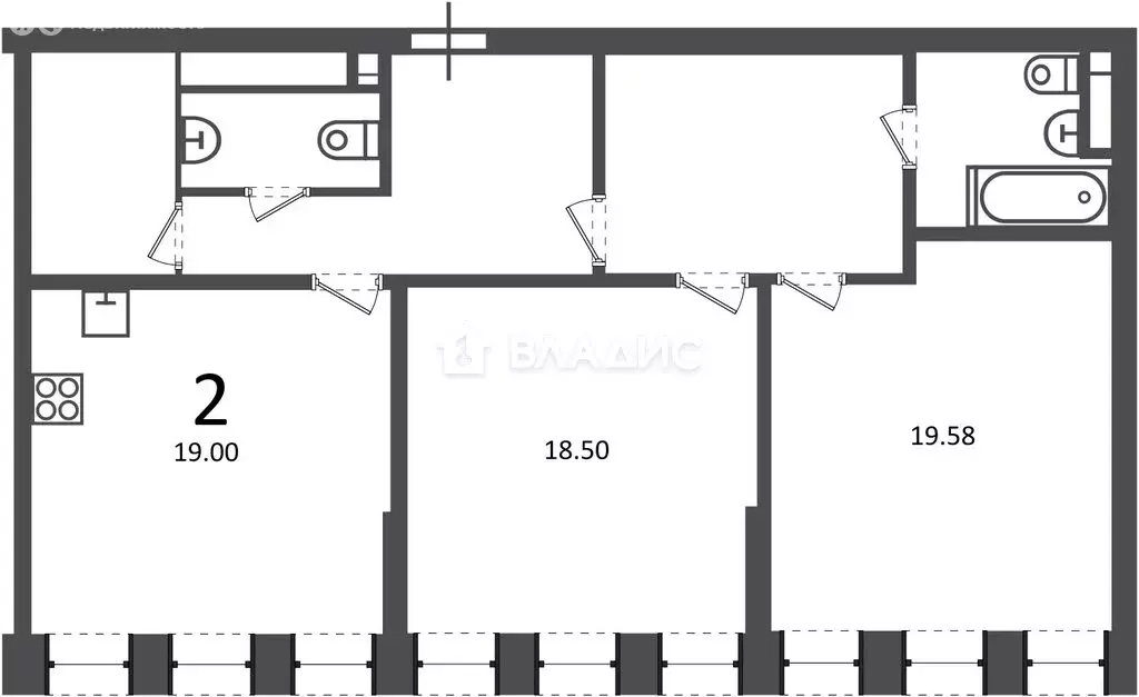 2-комнатная квартира: Москва, улица Светланова, 11к2 (89.1 м) - Фото 1