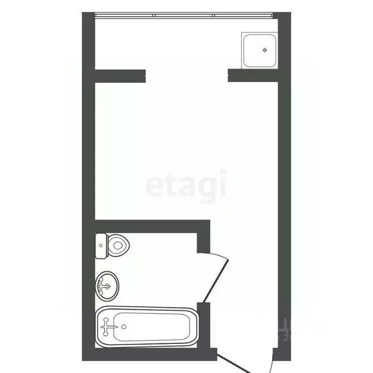 Студия Севастополь проезд Рубежный, 28 (29.5 м) - Фото 1