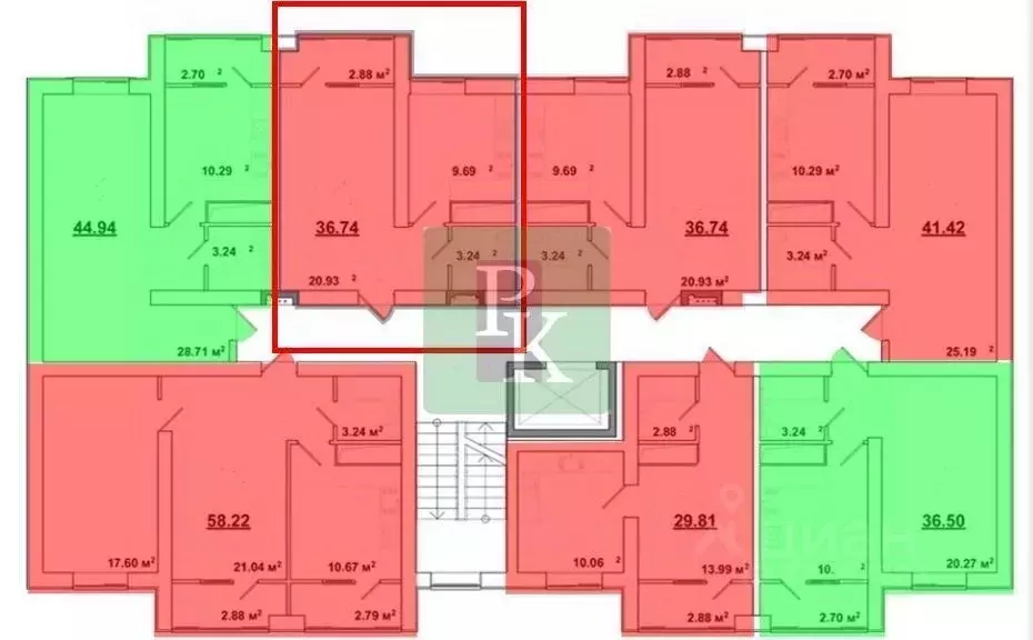 1-к кв. Крым, Симферополь ул. Генерала Родионова, 13 (36.74 м) - Фото 1