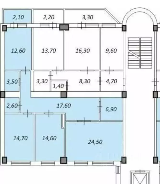 3-к кв. Чувашия, Чебоксары пл. Речников, 7 (96.9 м) - Фото 1