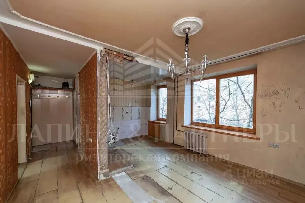 3-к кв. Кемеровская область, Новокузнецк ул. Хитарова, 46 (46.5 м) - Фото 1