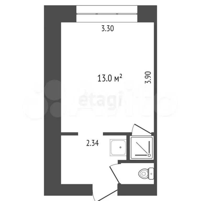 Квартира-студия, 18,2 м, 4/5 эт. - Фото 0