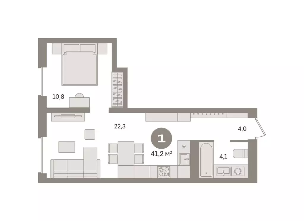 1-комнатная квартира: Екатеринбург, жилой район Эльмаш, Механический ... - Фото 1