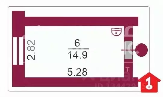 Комната Омская область, Омск ул. Красный Путь, 141 (14.9 м) - Фото 2
