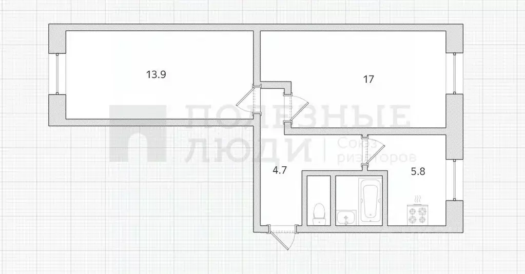 2-к кв. Новгородская область, Великий Новгород ул. Кочетова, 43к3 ... - Фото 1