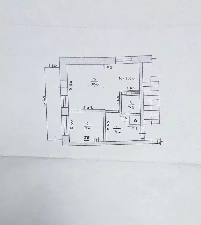 1-к кв. Волгоградская область, Городище рп Донская ул., 5 (35.3 м) - Фото 2