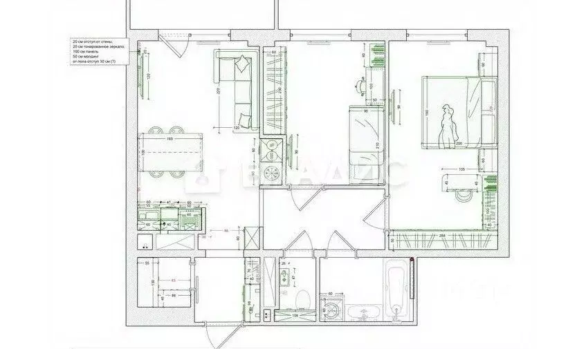 2-к кв. Иркутская область, Иркутск ул. Красноказачья, 80 (65.0 м) - Фото 2