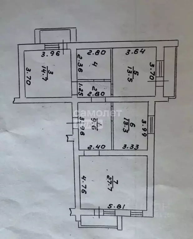 3-к кв. Липецкая область, Липецк Нижняя Логовая ул., 2 (89.0 м) - Фото 2