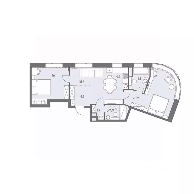 3-к кв. Москва ш. Боровское (дублер) (75.7 м) - Фото 0