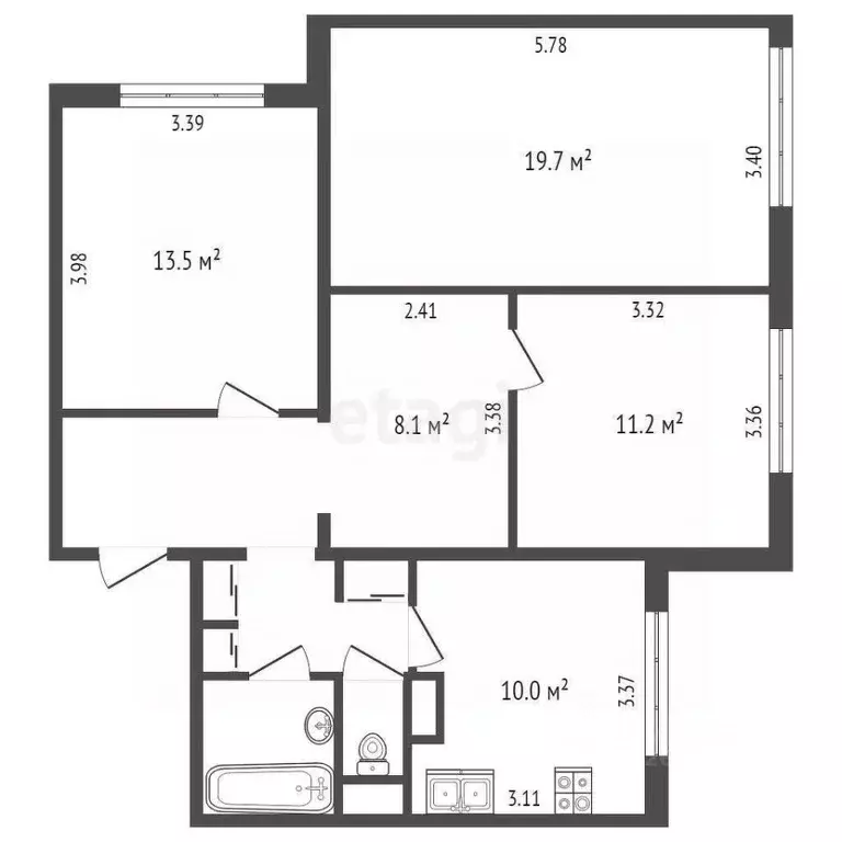 3-к кв. Москва Алтуфьевское ш., 82 (76.8 м) - Фото 1