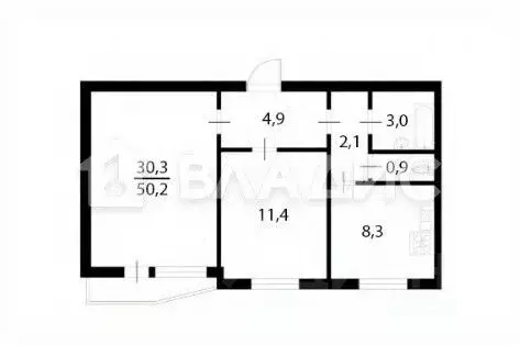 2-к кв. Московская область, Одинцово бул. Маршала Крылова, 6 (51.0 м) - Фото 2