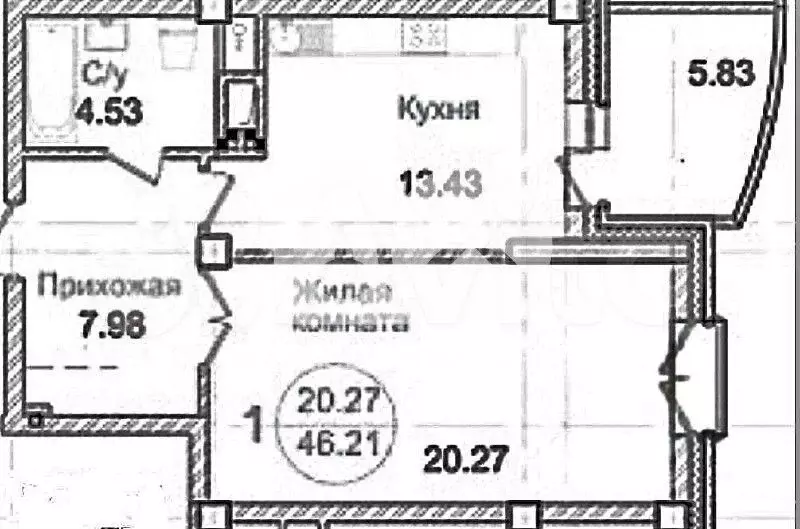 1-к. квартира, 52 м, 3/18 эт. - Фото 0