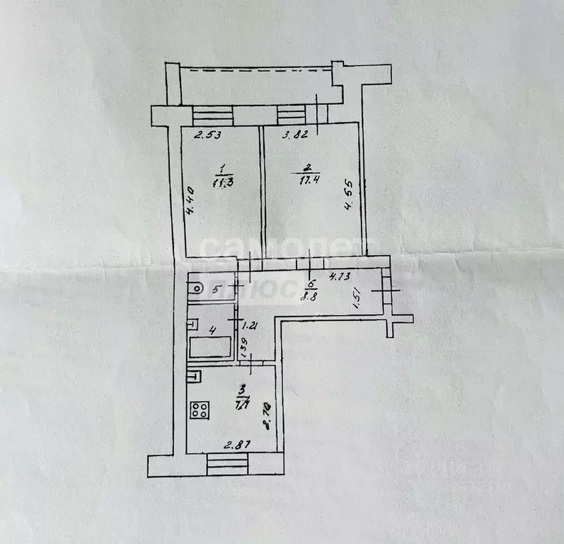 2-к кв. Кировская область, Киров ул. Физкультурников, 14 (50.0 м) - Фото 1