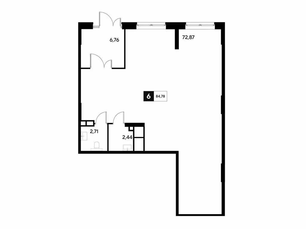 Офис (84.78 м) - Фото 1