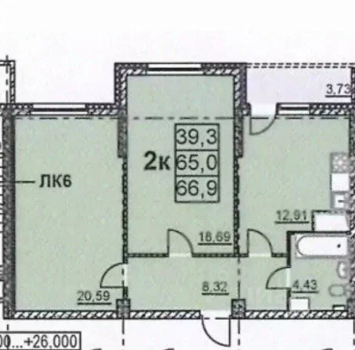 2-к кв. Свердловская область, Екатеринбург ул. Рощинская, 29 (65.0 м) - Фото 2