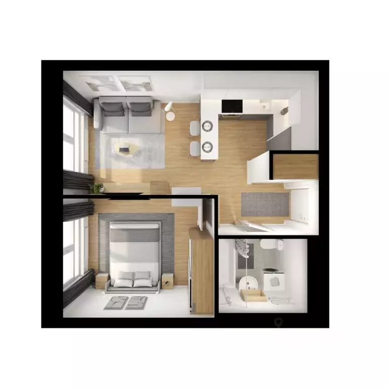 1-к кв. Нижегородская область, Нижний Новгород д. Утечино, Савин Парк ... - Фото 2