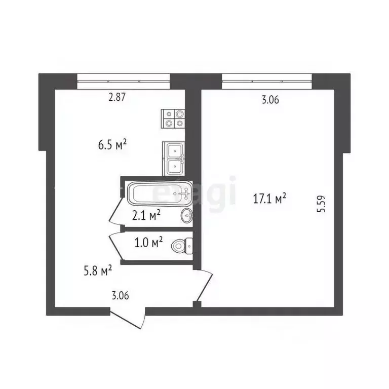 1-к кв. Мордовия, Саранск ул. Коваленко, 31 (33.2 м) - Фото 1