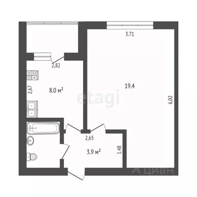 1-к кв. Коми, Сыктывкар Верхний Чов мкр, 64 (34.6 м) - Фото 1