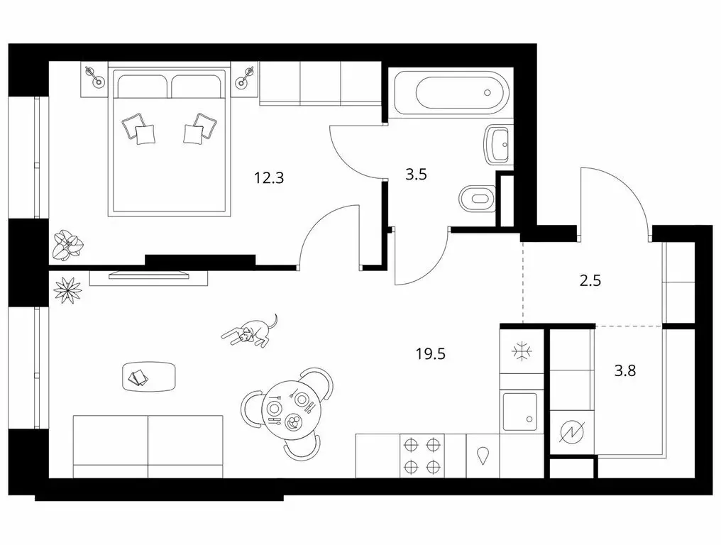 1-комнатная квартира: Зеленоград, 22-й микрорайон, ЖК Зелёный Парк, ... - Фото 1