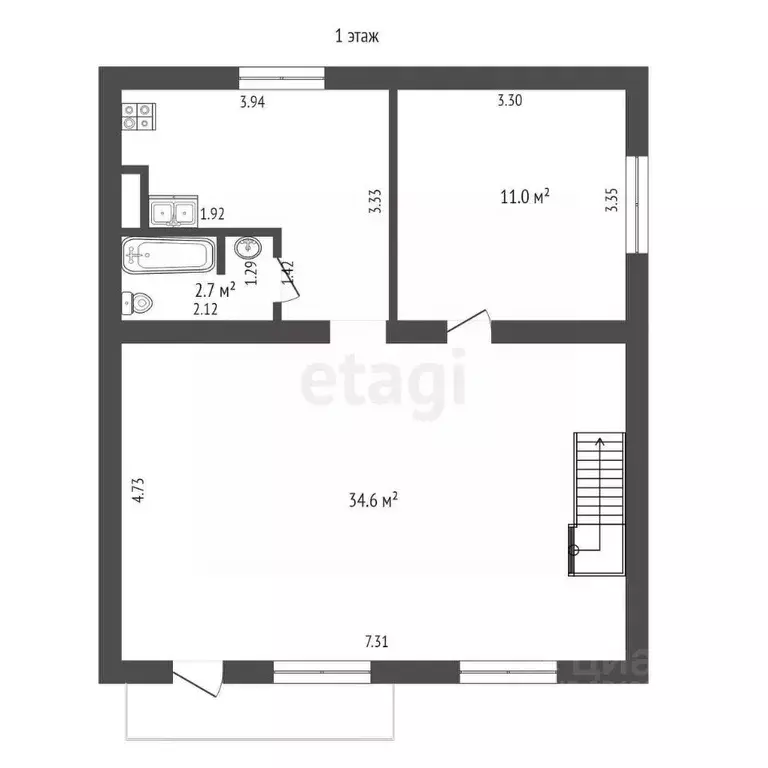 Дом в Ханты-Мансийский АО, Ханты-Мансийского муниципального района ... - Фото 2