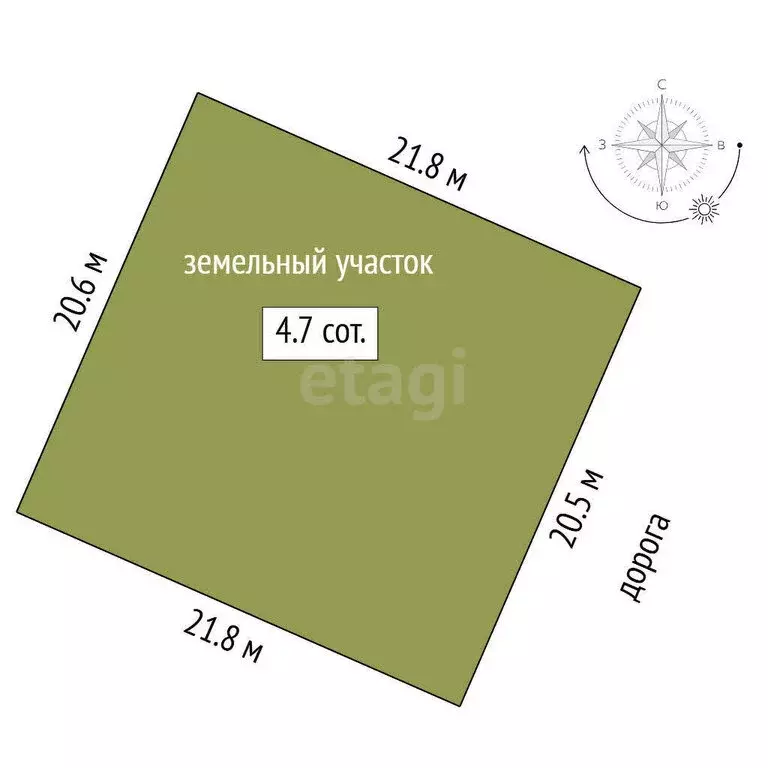 Участок в Тюмень, ДНТСН Зелёный Бор (4.73 м) - Фото 0