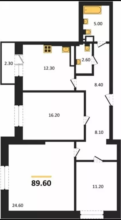 3-комнатная квартира: Самара, улица Максима Горького, 27/2 (89.6 м) - Фото 1