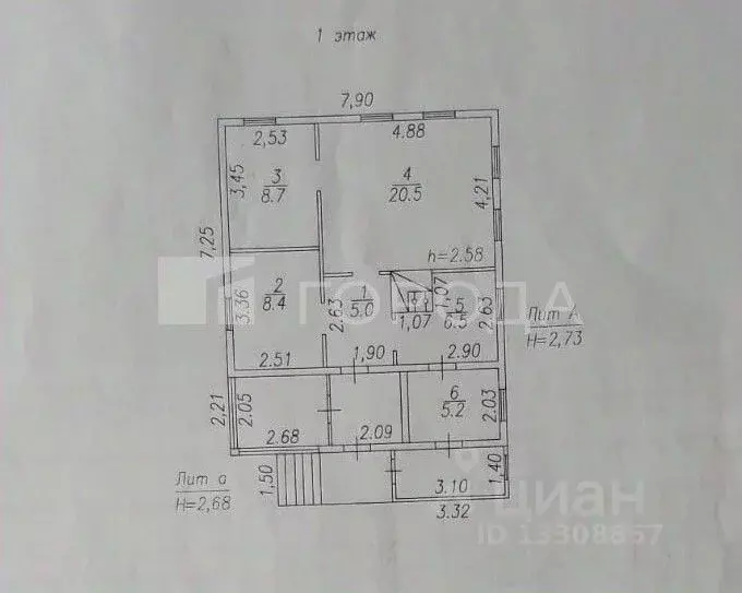 Дом в Кемеровская область, Новокузнецк Калужская ул., 9А (54 м) - Фото 2